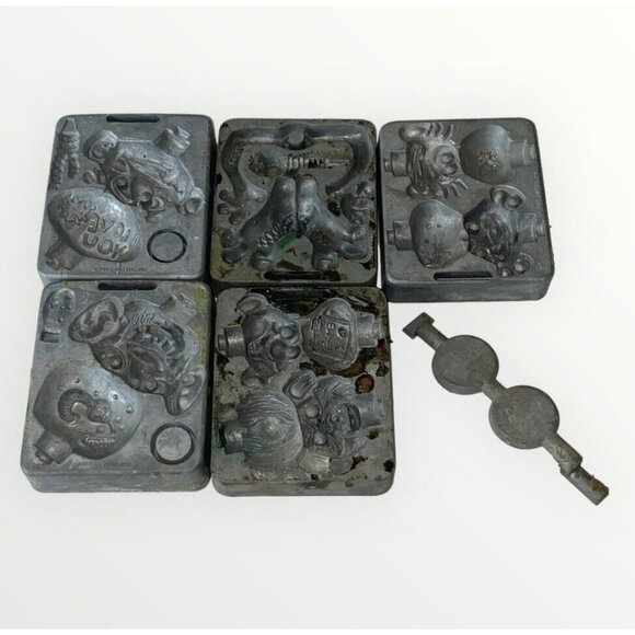 Creeple People Vintage  Mattel Thingmaker 5 Molds & Crossbar 1964 - Picture 1 of 9